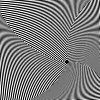 noir et blanc optique illusion. abstrait ondulé rayures modèle vecteur