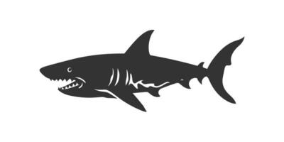 requin silhouette. vecteur illustration conception.