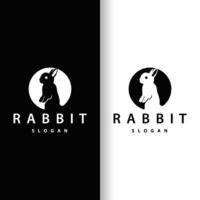lapin logo conception mignonne lapin Facile animal silhouette illustration modèle vecteur
