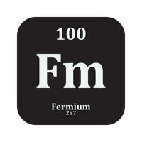 fermium chimie icône vecteur