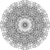 motif circulaire en forme de mandala avec fleur pour henné, mehndi, tatouage, décoration. vecteur