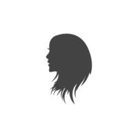 silhouette de visage de femme vecteur