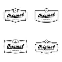 Étiquette de badges vintage garantie et originale. vecteur de modèle d'autocollant et de timbre