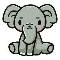 mignonne l'éléphant sauvage safari africain animaux pour enfants, les enfants clipart, vecteur illustration