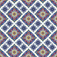 Carreaux d&#39;azulejo portugais. Patte sans couture magnifique bleu et blanc vecteur