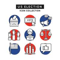 collections d'icônes de vote vecteur