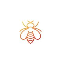 icône d'abeille, logo vectoriel de ligne