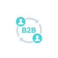 icône b2b, concept d'entreprise à entreprise vecteur