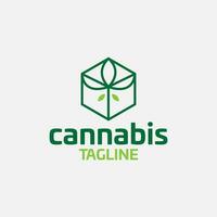 cannabis chanvre cannabis pot vecteur modifiable logo