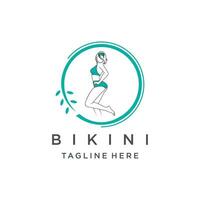 bikini logo conception modèle vecteur illustration avec Créatif idée