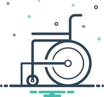 icône de mélange pour fauteuil roulant vecteur