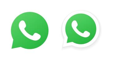 WhatsApp logo icône vecteur dans plat style