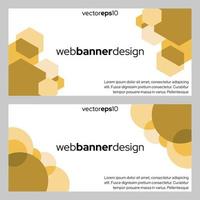 modèle web de conception de bannière abstraite de vecteur