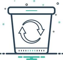 icône de mélange pour le recyclage vecteur