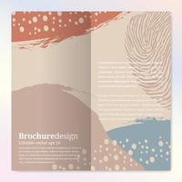 modèle de conception de brochure abstraite pour la beauté et la mode vecteur