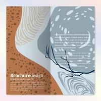 modèle de conception de brochure abstraite pour la beauté et la mode vecteur