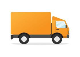 Camion de livraison design plat vector illustration sur fond blanc