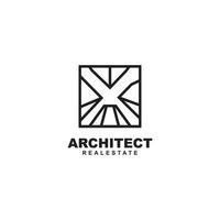 architecte logo template design icône vecteur illustration.