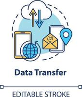 icône de concept de transfert de données vecteur