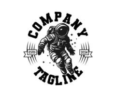 vecteur astronaute logo, ancien illustration