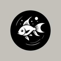 Facile poisson icône vecteur illustration