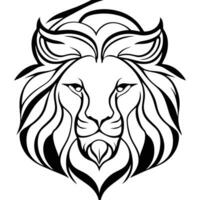 Lion tête conception vecteur illustration