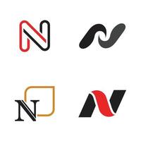 lettre n, modèle, logo, vecteur, icône, conception vecteur