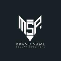 MSP abstrait lettre logo. MSP Créatif monogramme initiales lettre logo concept. MSP unique moderne plat abstrait vecteur lettre logo conception.