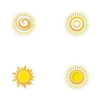 soleil, logo, icône, vecteur, illustration, conception, modèle vecteur