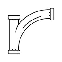 pétrole pipeline ligne icône vecteur illustration