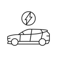 électrique véhicule ligne icône vecteur illustration