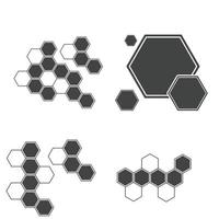 illustration du logo en nid d'abeille vecteur