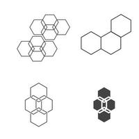 illustration du logo en nid d'abeille vecteur