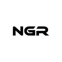 ngr lettre logo conception, inspiration pour une unique identité. moderne élégance et Créatif conception. filigrane votre Succès avec le frappant cette logo. vecteur