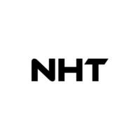 nht lettre logo conception, inspiration pour une unique identité. moderne élégance et Créatif conception. filigrane votre Succès avec le frappant cette logo. vecteur