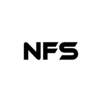 nfs lettre logo conception, inspiration pour une unique identité. moderne élégance et Créatif conception. filigrane votre Succès avec le frappant cette logo. vecteur