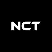 nct lettre logo conception, inspiration pour une unique identité. moderne élégance et Créatif conception. filigrane votre Succès avec le frappant cette logo. vecteur