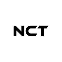 nct lettre logo conception, inspiration pour une unique identité. moderne élégance et Créatif conception. filigrane votre Succès avec le frappant cette logo. vecteur