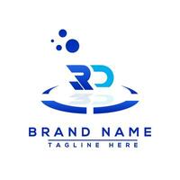 lettre rd bleu logo professionnel pour tout sortes de affaires vecteur