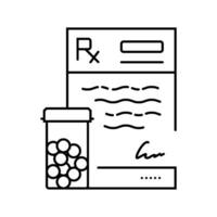 composition médicaments pharmacien ligne icône vecteur illustration