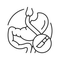 gastrique contourne gastro-entérologue ligne icône vecteur illustration
