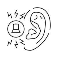 acouphène le soulagement audiologiste médecin ligne icône vecteur illustration