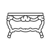 table luxe Royal ligne icône vecteur illustration