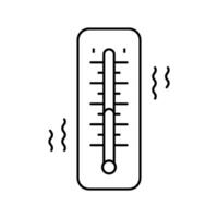 thermomètre ligne icône vecteur illustration