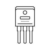 transistor électrique ingénieur ligne icône vecteur illustration