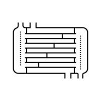 chaleur échange appareil ingénieur ligne icône vecteur illustration