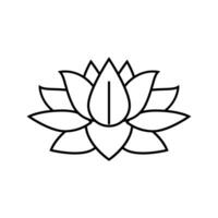 fleur art tatouage ancien ligne icône vecteur illustration