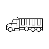 gravier un camion civil ingénieur ligne icône vecteur illustration