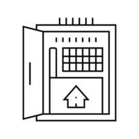 intelligent énergie moniteur Accueil ligne icône vecteur illustration