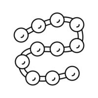 protéine synthèse biochimie ligne icône vecteur illustration